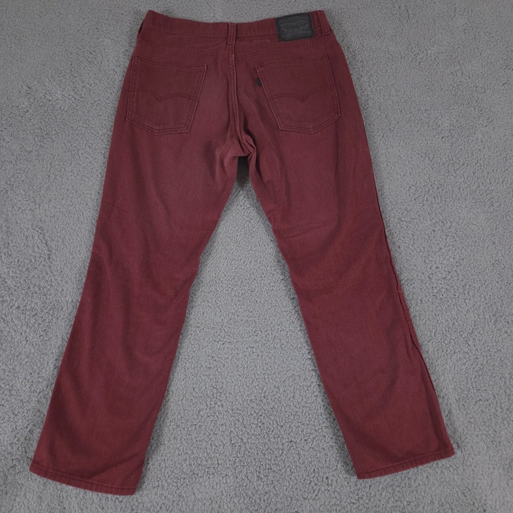 Levis Jeans Mens 31x30 Burgundy 541 Athletic Fit Tapered Mid Rise Cotton Preppy